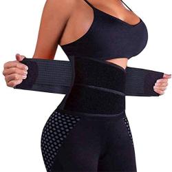 SlimmKISS Women Waist Trainer Belt Corset Body Shaper Trimmer Slimmer Compression Band for Weight Loss Workout Fitness