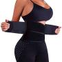 SlimmKISS Women Waist Trainer Belt Corset Body Shaper Trimmer Slimmer Compression Band for Weight Loss Workout Fitness