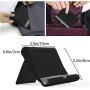 Listar Cell Phone Stand for Desk Foldable, Desk Phone Holder Stand for Office Kitchen Travel, Mobile Phone Stand for iPhone Stand Phone Dock Cradle Compatible with iPad Switch, All Smartphone (Black)