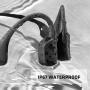 AfterShokz Aeropex Open-Ear Wireless Bone Conduction Headphones with Sport Belt, Cosmic Black, 2.3