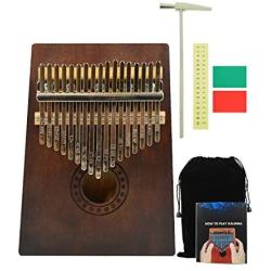 Kalimba Thumb Piano 17 Keys with Mahogany Portable African Mbira Gift for Kids Adult (Style4)