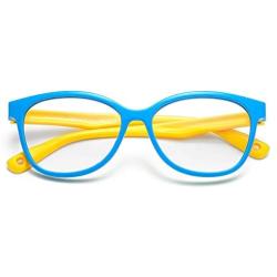 MARIDA Kids Blue Light Blocking Glasses Anti-Glare Protection Anti-Eyestrain Anti UV Glasses for Computer or Tv, Smartphone Screens, Boys Girls Age 3-10 Blue&Yellow