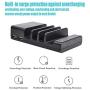 Charging Station,Thopeb 4 Port USB Charging Station Included 4 Short Mixed Cables - Compatible Ipad,iPhone,Samsung,Smartphone - Desktop Cell Phone Charge Stand & Multiple USB Charger Docking Organizer