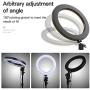 8” Selfie Ring Light with Tripod Stand & Cell Phone Holder, Dimmable LED Ringlight for Live Stream/Makeup, Shooting with 3 Light Modes & 11 Brightness Level, Compatible with iPhone and Android