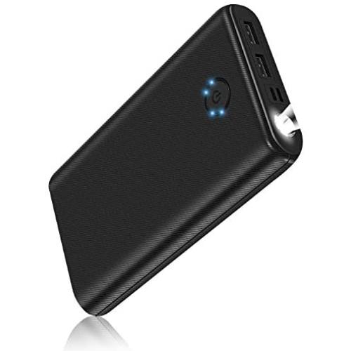 Portable Charger Power Bank 26800mAh, Phone Charger mosila Huge Capacity, Battery Pack with Flashlight, 2 USB Output Ports, Compatible Smart Phone Tablet Android Phone and Other Devices (Black)