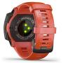 Garmin Instinct, Rugged Outdoor Watch with GPS, Features GLONASS and Galileo, Heart Rate Monitoring and 3-axis Compass, Red (Renewed)