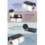 Neater Nest Reversible Toilet Paper Holder with Phone Shelf, Modern Style (Oil Rubbed Bronze, Double)
