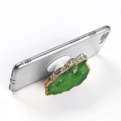 Gorgeous Agate Crystal Druzy Quartz Phone Grip Phone Holder for Smart Phones and Tablets (Green)