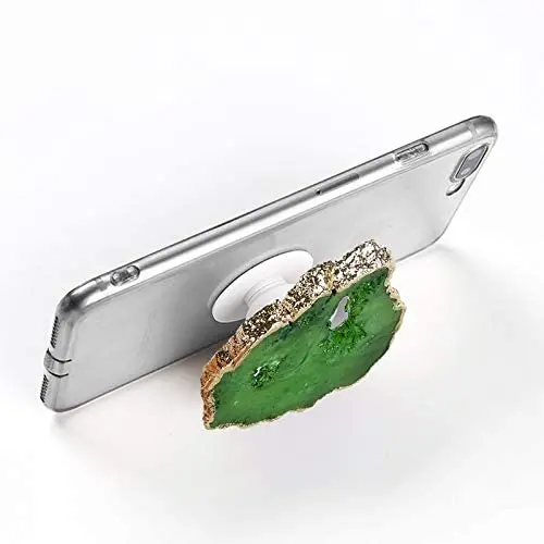 Gorgeous Agate Crystal Druzy Quartz Phone Grip Phone Holder for Smart Phones and Tablets (Green) Gorgeous Agate Crystal Druzy Quartz Phone Grip Phone Holder for Smart Phones and Tablets (Green)