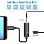 ESR 2-in-1 USB-C PD Headphone Jack Adapter, Type-C to 3.5mm Audio Adapter, for Aux, Stereo, Earphones, Headset, Headphones, Compatible with Galaxy S20/S10/Note10, Pixel 3/4, iPad Pro 2018, Black