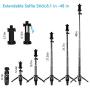 Selfie Stick,Upgraded 48 Inch Extendable Selfie Stick Tripod and Cell Phone Tripod Stand with Rechargeable Wireless Remote,Compatible with iPhone/Android Phone,Gopro,Camera