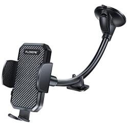 Windshield Phone Car Holder Mount - FLOVEME 2020 Upgraded Gooseneck Cell Phone Holder for Car Windshield Car Phone Holder Mount Compatible with iPhone Samsung Smartphone Cell Phone Stand for Car Truck