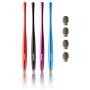 Honsky Cell Phone Stylus, Tablet Stylus for Touch Screens: Universal Long Metal Slim Waist Stylist Pens, Tablet Pen, Touchscreen Stylus Pen ¨CWith Replacement Tips, Black, Blue, Purple, Red, Pack of 4