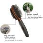 Dog Brush for Grooming, Double Sided Pin&Bristle Brush Removing Shedding Hair, Dog Brush for Short Medium or Long Hair, Cat Brush Grooming Comb for Detangling and Dirt Cleaning, Lotus Wood