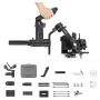 Zhiyun Crane 3S 3-Axis Gimbal Stabilizer DSLR Video Gimbal for Sony A7M3 A7R3 A6500 A7R2 Canon 1DX II 6D 5D IV Panasonic GH4 GH5 GH5S Nikon D850 Blackmagic,6.5kg Payload(with Smart handhle)