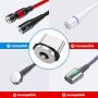 Melonboy Type C Magnetic Cable Adapter [4-Pack], Magnetic Connector Tip Heads 360° Rotating Magnetic Plug for Type C Device