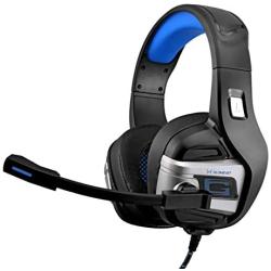 Stereo Wired Noise Cancelling PS4 Xbox one Headset Playstation 4 Gaming Headset with Microphone Volume Control Over On Ear Deep Bass Surround Sound Headphone Earphones PC Tablet Laptop