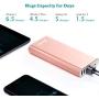 Portable Charger, BONAI 20000mAh Power Bank, Aluminum Polymer External Battery Pack, 4.0A Max Input 4-Port Output Compatible with iPhone X XS Max XR 8 7 6s Plus Galaxy S8 S7+ Note 8 -Rose Gold
