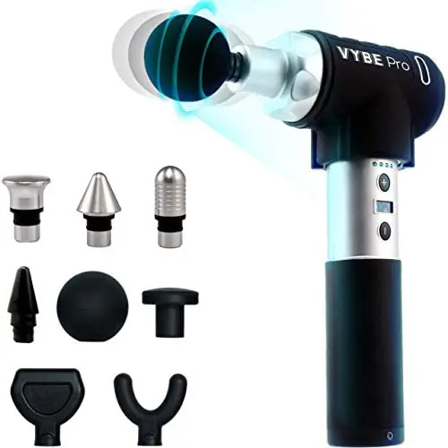 VYBE Percussion Massage Gun - Pro Model -Muscle Deep Tissue Massager -Quiet, Portable, Electric, Hand held, Body Relaxation VYBE Percussion Massage Gun - Pro Model -Muscle Deep Tissue Massager -Quiet, Portable, Electric, Hand held, Body Relaxation