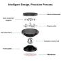 Magnetic Phone Car Mount, Pikabo Universal Stick On Dashboard 360 Degree Rotation Magnetic Cell Phone Holder for iPhone 11 Pro Max Xs MAX X 8 7 6 Plus Samsung Huawei Xiaomi and Others. (Black)