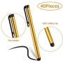 Outus 40 Pieces Stylus Pens Capacitive Slim Stylus Pens for Universal Touch Screens Devices, Compatible with iPhone, iPad, Tablet (Multicolor)
