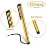 Outus 40 Pieces Stylus Pens Capacitive Slim Stylus Pens for Universal Touch Screens Devices, Compatible with iPhone, iPad, Tablet (Multicolor)