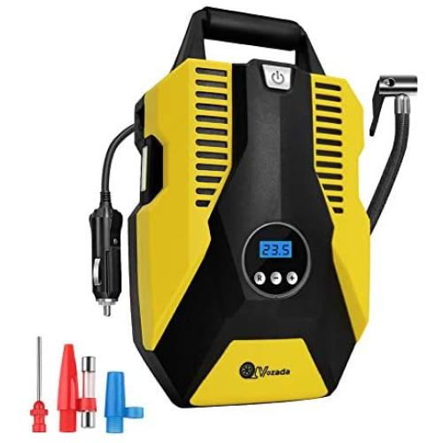 Vozada Car Tire Inflator, DC 12V Air Compressor Portable Tire Air Pump Auto Digital Tire Inflator Up to 150 PSI with LCD Display and Emergency LED Lighting for Vehicle, Bicycle, Motorcycle, Balls Vozada Car Tire Inflator, DC 12V Air Compressor Portable Tire Air Pump Auto Digital Tire Inflator Up to 150 PSI with LCD Display and Emergency LED Lighting for Vehicle, Bicycle, Motorcycle, Balls