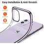 TORRAS Crystal Clear iPhone 11 Case, [10X Anti-Yellowing] Thin Slim [Anti-Scratch] Shockproof Soft TPU Rubber Cover Case for iPhone 11 6.1 inch, Purple