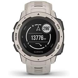 Garmin 010-02064-01 Instinct, Rugged Outdoor Watch with GPS, Features GLONASS and Galileo, Heart Rate Monitoring and 3-axis Compass, Tundra, 1.27 inches (Renewed)