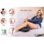 Zyllion Shiatsu Back & Neck Massager – Cordless Rechargeable Kneading Body Massage Pillow with Heat - Black (ZMA-13RB-BK)