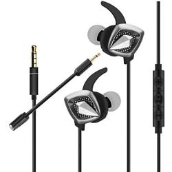 BlueFire Gaming Earphone Wired E-Sport Earphone Noise Cancelling Stereo Bass Gaming Earbuds with Mic & PC Adapter for PS4, Xbox one, Laptop, Nintendo Switch, Computer, PC, Smart Phone