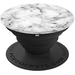 White & Black Geometric Design Phone Stand & Holder PopSockets Grip and Stand for Phones and Tablets