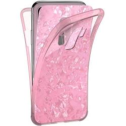 Compatible with Samsung Galaxy S9 Plus Case,PHEZEN Sparkle Bling Crystal Clear Bumper TPU Silicone Rubber Back Cover Slim Fit Shockproof 360 Full Body Protection Case Cover for Galaxy S9 Plus,Pink