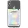 Oddss 2 Pack Cell Phone Card Holder Sticker on Back of Phone Holographic Iridescent Silver PU Leather Wallet Pocket Pouch Sleeves Cover Compatible for iPhone,Samsung Galaxy,Android Smartphones