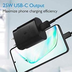 USB C Wall Charger,PD 25W Fast Charger and 5ft USB C Fast Charging Cable for Samsung Galaxy Note10/Note20/S20/S20+/S20 Ultra,2020/2018 iPad Pro 11/12.9,Google Pixel 4 3 2 3A/ Pixel 2 XL 3XL 4XL