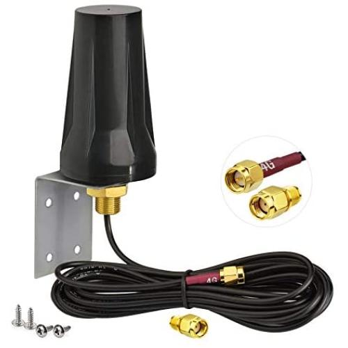 Bingfu 4G LTE Outdoor Wall Mount Waterproof Antenna SMA Male Antenna Compatible with Verizon AT&T T-Mobile Sprint 4G LTE Router Gateway Modem Cell Phone Signal Booster Cellular Amplifier Trail Camera