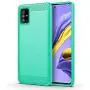 Galaxy A51 case,Samsung A51 case,MAIKEZI Soft TPU Slim Fashion Anti-Fingerprint Non-Slip Protective Phone Case Cover for Samsung Galaxy A51 (Mint Brushed TPU)