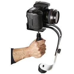 The Official Roxant Pro Video Camera Stabilizer Limited Edition (Midnight Black) with Low Profile Handle for GoPro, Smartphone, Canon, Nikon - or Any Camera up to 2.1 lbs. - Comes with Phone Clamp.
