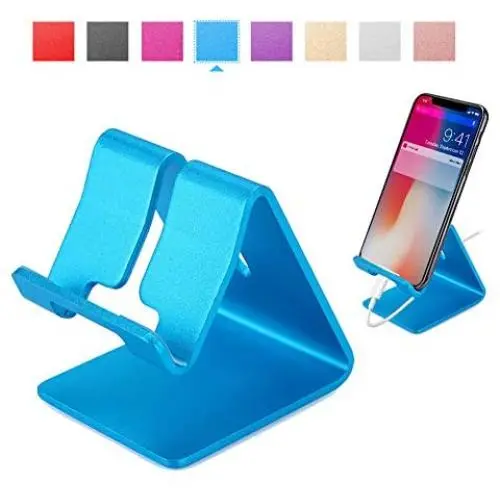 Rumfo Cell Phone Stand, Universal Portable Aluminum Desktop Charger Mount Holder Metal Charging Dock Cradle for Nintendo Switch iPhone Samsung Android Smartphones and Tablets (Blue) Rumfo Cell Phone Stand, Universal Portable Aluminum Desktop Charger Mount Holder Metal Charging Dock Cradle for Nintendo Switch iPhone Samsung Android Smartphones and Tablets (Blue)