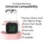 Moretek Charger Stand for Apple Watch 38mm 42mm 40mm 44mm iWatch Series 1 2 3 4 5 Apple Watch Charging Stand Holder, AirPods Accessory Charger Dock (Pink)