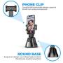Robot Camera Phone Holder W/Bluetooth Remote, Portable Smart Selfie Stick, 360° Auto Rotation Face Object Tracking Phone Camera Holder, Smartphone Holder For Vlog Recording, Cooking and Fitness videos