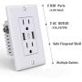 NUOZHI USB Outlet,15A Duplex Receptacle with Dual USB ports (5V/4.2A), Compatible with iPhone XS/MAX/XR/X/8, Samsung Galaxy S9/S8/S7, LG, HTC & other Smartphones, ETL Listed, White 6 Pack