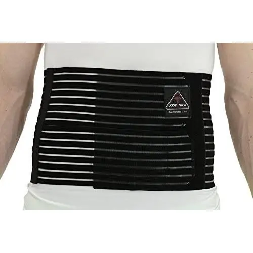 ITA-MED Men’s Breathable Abdominal/Back Support Binder AB-208: Black Large ITA-MED Men’s Breathable Abdominal/Back Support Binder AB-208: Black Large