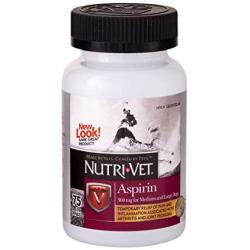 Nutri-Vet Asprin Chewables for Large Dogs | Relieves Pain and Inflamation | 75 Count