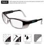 Mysandy Safety Glasses for Work Reduce Eye Strain,Anti-Fog Safety Goggles with Adjustable Arms&Lanyard/Eye Protection Indoor& Outdoor Anti Scratch Lens/ANSI Z87.1 Small Size (Grey)