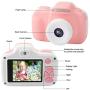Joytrip Kids Camera for Girls Gifts, 12MP Digital Selfie 1080P HD Video Camcorder for Children 3-12 Years Old Shockproof Mini Learning Toy Cameras with Flash (16GB Memory Card Included) (Pink)