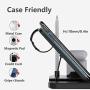 EVIGAL 4 in 1 Wireless Charger, Qi-Certified Fast Charging Station Compatible Apple Watch & AirPods & Apple Pencil, iPhone11/11Pro/11Pro Max/X/XS/XS Max/XR/8/8Plus, Samsung, Etc (with QC3.0 Adapter)