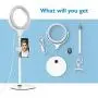 8" Selfie Ring Light with Stand & Cell Phone Holder LED Ringlight for Live Stream/Makeup/YouTube Video/Selfie/Vlog, Compatible with iPhone Xs Max XR Android