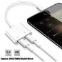 Headphones Adapter for iPhone 11 Dongle Headphone Splitter Audio Dual Adapter Compatible with iPhone 7 Plus/8 Plus/X/XR/XS Max/SE/11/11 Pro Audio & Charger & Call & Sync Support iOS 13 System