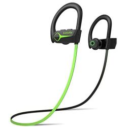 Letsfit Bluetooth Headphones IPX7 Waterproof 15Hrs Playtime Wireless Earbuds, Bluetooth 5.0 Running Headphones, HiFi Stereo in-Ear Earphones w/Mic Noise Cancelling for Sports, Workout, Gym